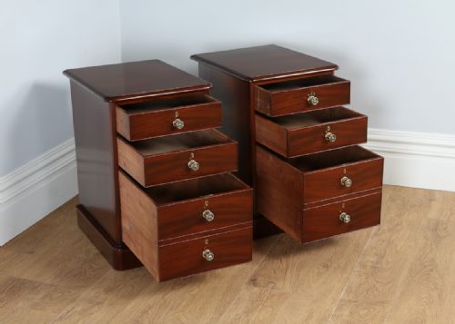 fig 8. Pair of Antique Victorian Mahogany Bedside Chests (Circa 1860)