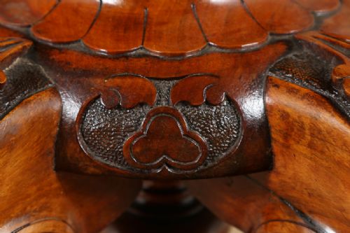 fig 7. Victorian Burr Walnut Inlaid Marquetry Tilt Top Oval Breakfast Loo Kitchen Dining Centre Table (Circa 1860)