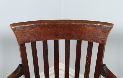 fig 3. Edwardian Oak Revolving Office Desk Library Chair (Circa 1910)
