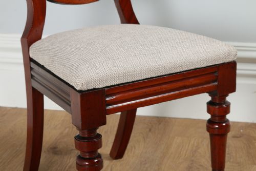 fig 8. Victorian Set of 12 Twelve Mahogany Balloon Back Upholstered Dining Chairs (Circa 1860)