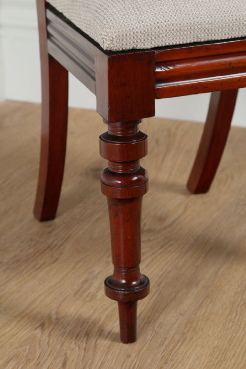 fig 9. Victorian Set of 12 Twelve Mahogany Balloon Back Upholstered Dining Chairs (Circa 1860)