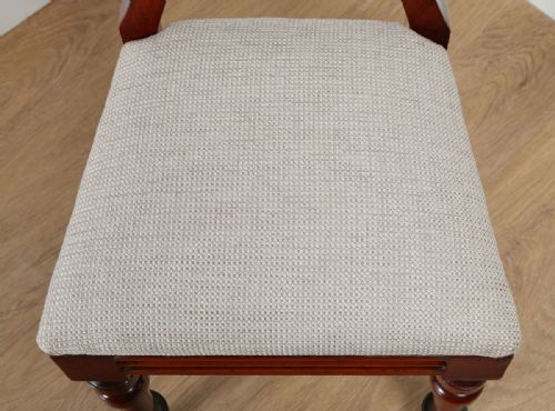 fig 6. Victorian Set of 12 Twelve Mahogany Balloon Back Upholstered Dining Chairs (Circa 1860)
