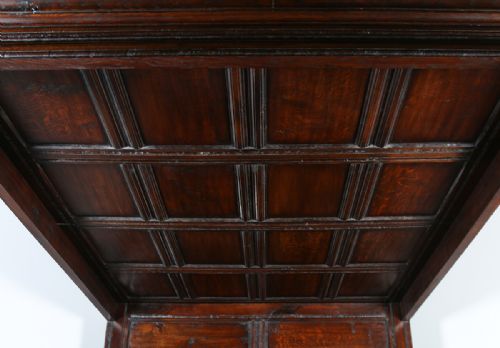 fig 4. Victorian Charles II Style King Size Oak Full Tester Four Poster Bed (Circa 1880)