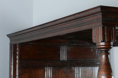 fig 6. Victorian Charles II Style King Size Oak Full Tester Four Poster Bed (Circa 1880)