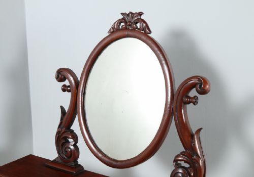 fig 3. Victorian Anglo Indian Colonial Teak Dressing Makeup Table With Mirror (Circa 1860)