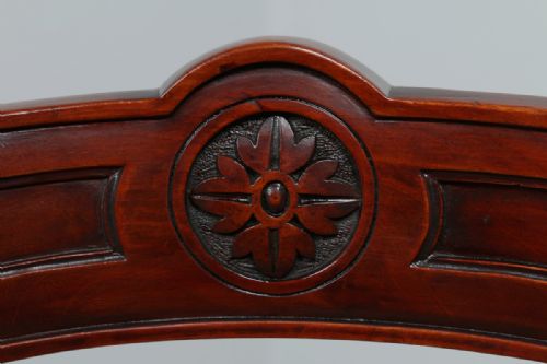 fig 5. Victorian Set of 12 Twelve Mahogany Carved Back Upholstered Dining Chairs Attributable to James Shoolbred & Co. (Circa 1880)