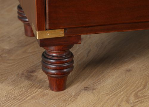 fig 4. Victorian Colonial Walnut & Brass Military Officer’s Campaign Chest of Drawers by Arthur Foley & Son of Salisbury (Circa 1890)