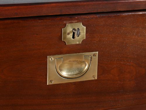 fig 5. Victorian Colonial Walnut & Brass Military Officer’s Campaign Chest of Drawers by Arthur Foley & Son of Salisbury (Circa 1890)
