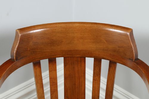 fig 5. Edwardian Beech Revolving Office Desk Library Captains Armchair Chair (Circa 1910)