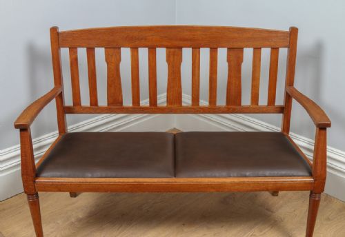 fig 1. Arts & Crafts Victorian Oak Bench (Circa 1890)