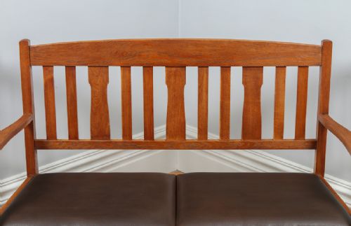 fig 2. Arts & Crafts Victorian Oak Bench (Circa 1890)