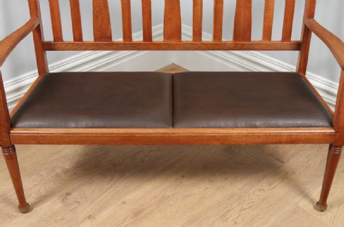 fig 7. Arts & Crafts Victorian Oak Bench (Circa 1890)