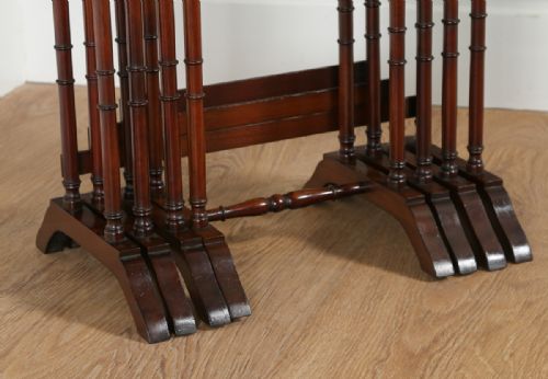 fig 7. Edwardian Set of Four Quartetto Mahogany Nest of Coffee Side Wine Lamp Tables (Circa 1900)