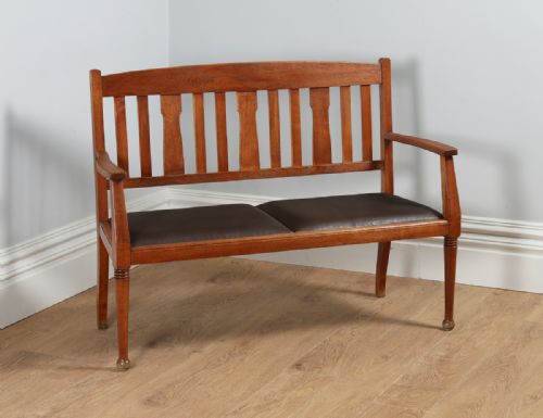 Arts & Crafts Victorian Oak Bench (Circa 1890)