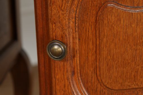 fig 5. Pair of French Louis XV1 Revival Oak Bedside Cupboards Cabinets Tables Night Lamp Stands