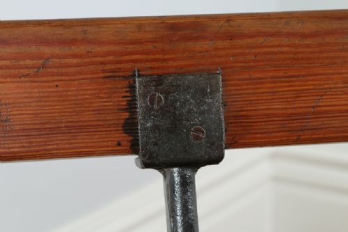 fig 3. Welsh Victorian Pitch Pine 6ft Adjustable Railway Station Bench (Circa 1880)