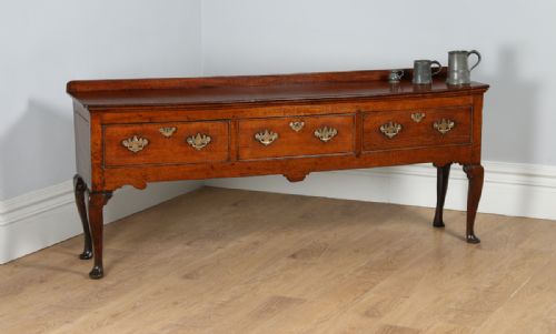 George III Oak Shropshire Joined Low Dresser Base Sideboard (Circa 1760 - 1780)