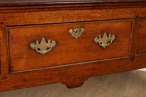 fig 6. George III Oak Shropshire Joined Low Dresser Base Sideboard (Circa 1760 - 1780)