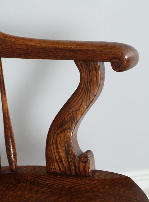 fig 2. Victorian Oak Revolving Office Desk Library Captains Chair (Circa 1890)