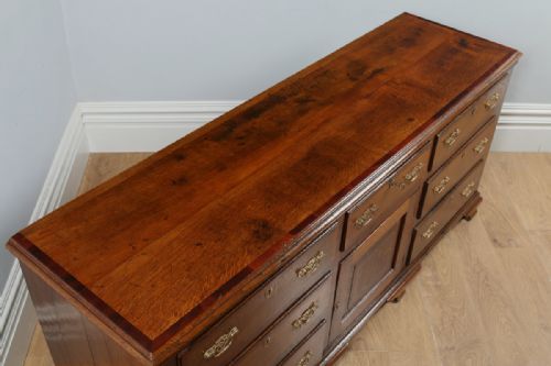 fig 1. George III Oak & Mahogany Cheshire Dresser Sideboard Cupboard Base (Circa 1780 - 1800)