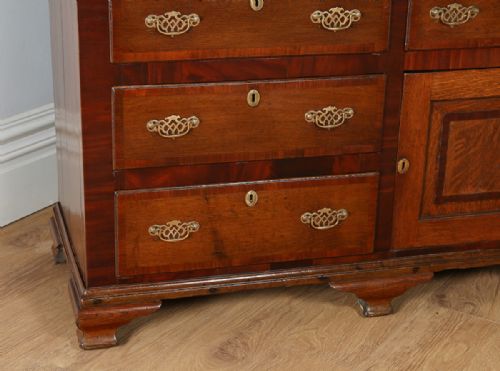 fig 5. George III Oak & Mahogany Cheshire Dresser Sideboard Cupboard Base (Circa 1780 - 1800)