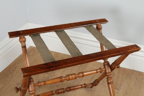 fig 6. Edwardian Oak Butlers Drinks Gallery Tray Side Table & Stand (Circa 1900)