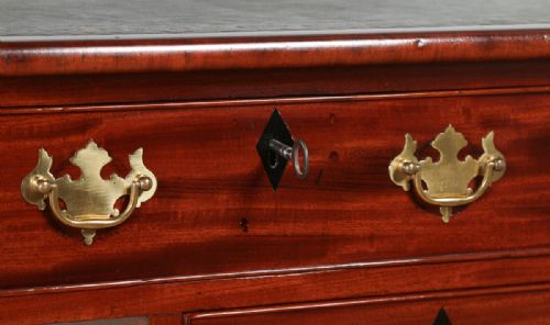fig 6. William IV 4ft Cuban Mahogany Partners Pedestal Office Library Green Leather Writing Table Desk (Circa 1830)