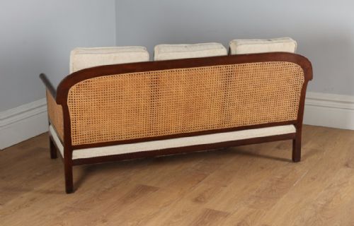 fig 2. George V Three Piece Mahogany & Cane Bergere Couch Settee Sofa Lounge Suite by Staples & Co. (Circa 1920)