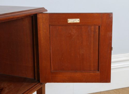 fig 9. Edwardian Howard & Sons Satinwood Mahogany Bedside Cabinet Cupboard Table Night Stand (Circa 1901 - 1910)