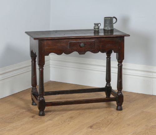 Georgian 18th Century Style English Country Oak Side / Hall Table / Lowboy (Circa 1860)