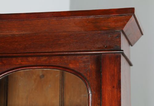 fig 2. Welsh (Anglesey) Georgian Oak & Mahogany Housekeepers Kitchen Food Cupboard Bookcase Dresser Display Cabinet (Circa 1810)
