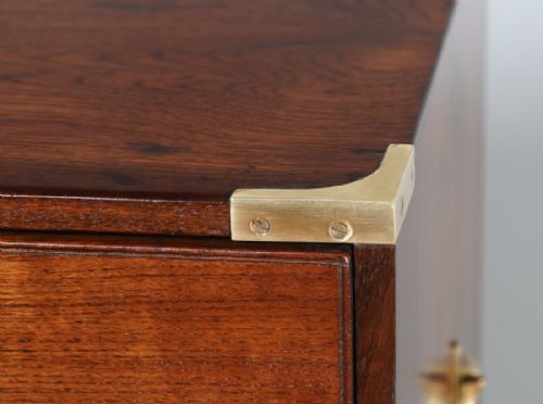 fig 4. Victorian Colonial Anglo Indian Teak & Brass Military Officer’s Campaign Chest of Drawers (Circa 1860)