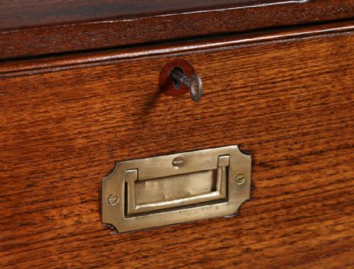 fig 5. Victorian Colonial Anglo Indian Teak & Brass Military Officer’s Campaign Chest of Drawers (Circa 1860)