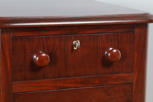 fig 6. Pair of Victorian Flame Mahogany Bedside Chests Pot Cupboards Night Stands Cabinets (Circa 1860)