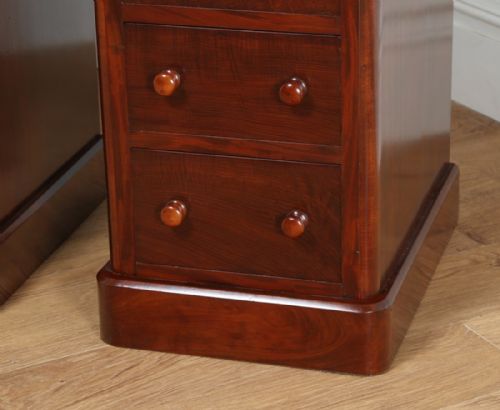 fig 7. Pair of Victorian Flame Mahogany Bedside Chests Pot Cupboards Night Stands Cabinets (Circa 1860)