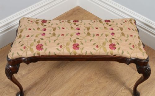 fig 3. Queen Anne Style Edwardian Mahogany Duet Stool (Circa 1900)