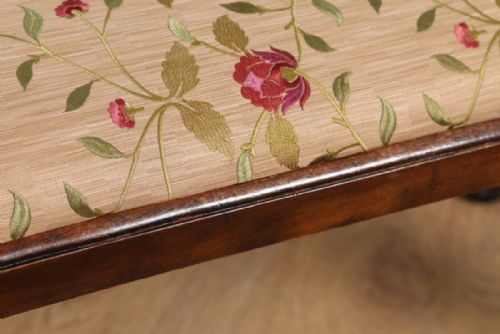 fig 9. Queen Anne Style Edwardian Mahogany Duet Stool (Circa 1900)