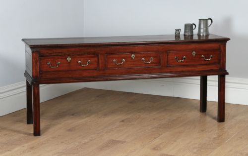 Georgian Mahogany Irish Joined Low Dresser Base / Sideboard / Serving / Server / Cabinet (Circa 1760)