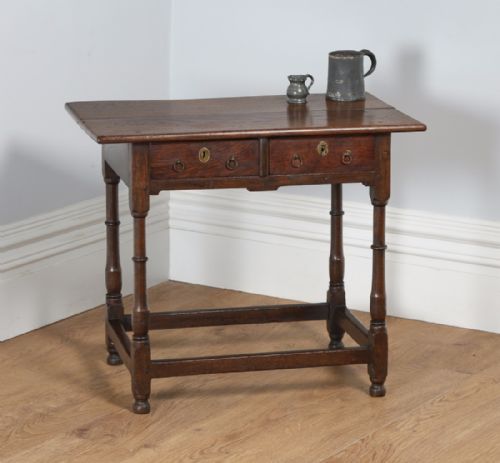 Georgian 18th Century English Country Oak Side / Hall Table (Circa 1720)