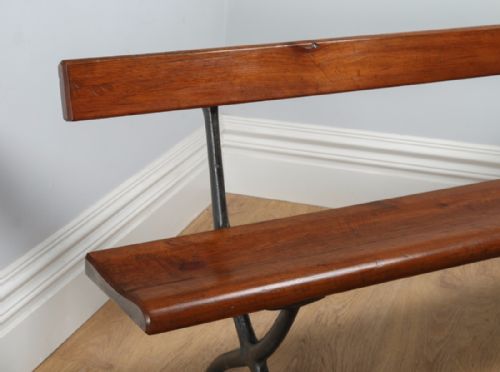 fig 2. Welsh Victorian 6ft Pitch Pine & Cast Iron Railway Station Bench (Circa 1880)