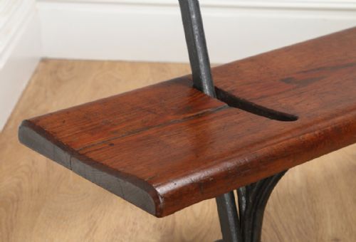 fig 1. Welsh Victorian 6ft Pitch Pine & Cast Iron Adjustable Railway Station Bench (Circa 1880)