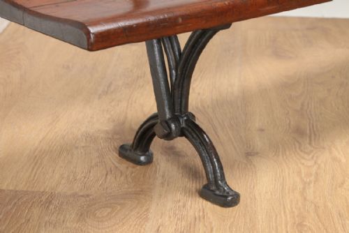 fig 6. Welsh Victorian 6ft Pitch Pine & Cast Iron Adjustable Railway Station Bench (Circa 1880)