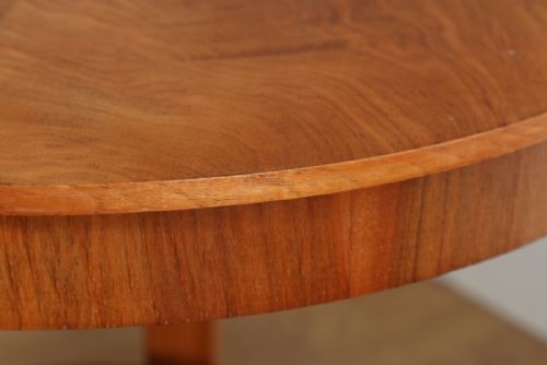 fig 6. Art Deco Figured Walnut Circular Coffee Table (Circa 1930)
