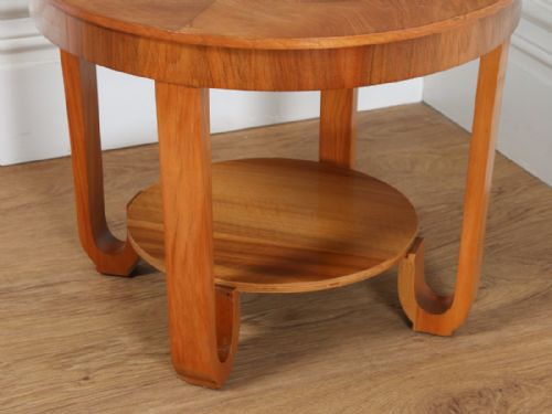 fig 7. Art Deco Figured Walnut Circular Coffee Table (Circa 1930)
