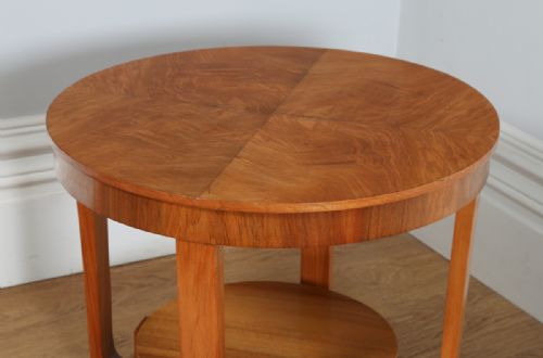 fig 2. Art Deco Figured Walnut Circular Coffee Table (Circa 1930)