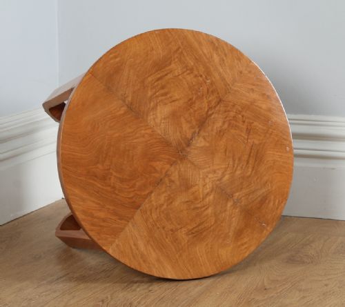fig 3. Art Deco Figured Walnut Circular Coffee Table (Circa 1930)