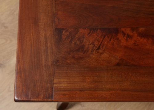 fig 8. Antique French 6ft 6” Cherry Fruit Wood Farmhouse Kitchen Dining Refectory Table With Breadboard & Drawer (Circa 1850)