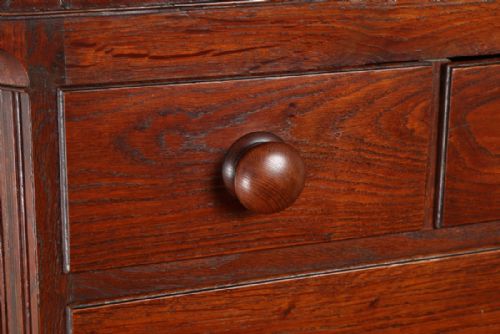 fig 1. English Georgian Oak Tallboy Chest on Chest of Drawers (Circa 1800)