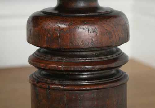 fig 8. Jacobean Style Two Plank Oak Kitchen Farmhouse Dining Refectory Trestle Table (Circa 1890)