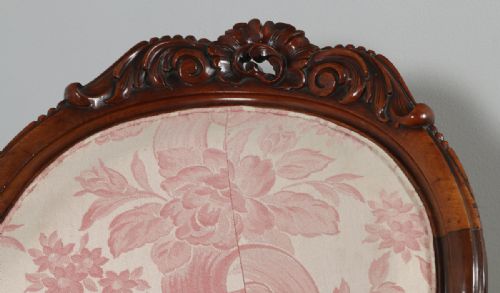 fig 3. French Victorian Rococo Carved Mahogany Couch Sofa Canapé Settee (Circa 1880)